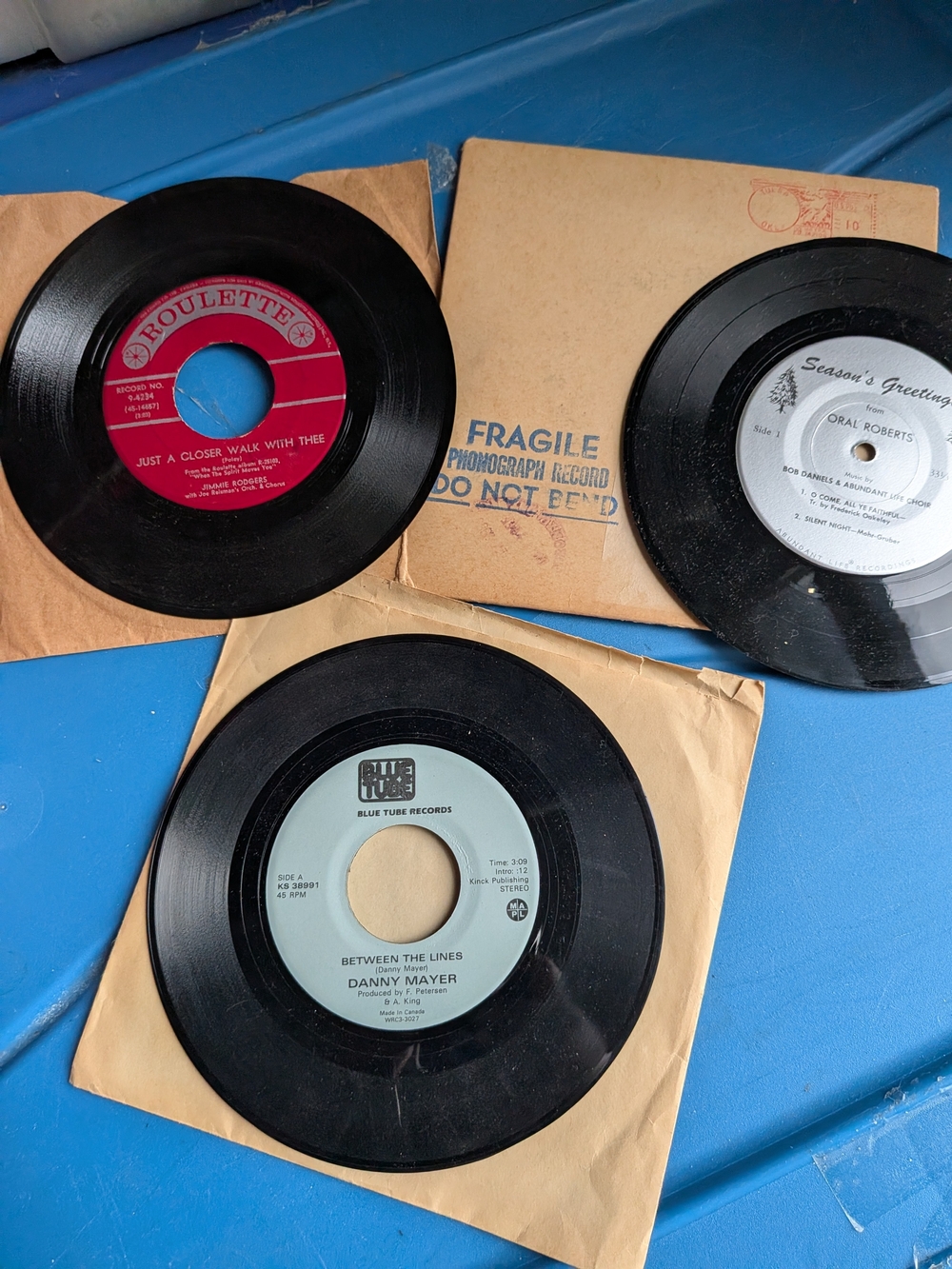 Vintage 45 RPM Record - Black Vinyl (Set of 3)